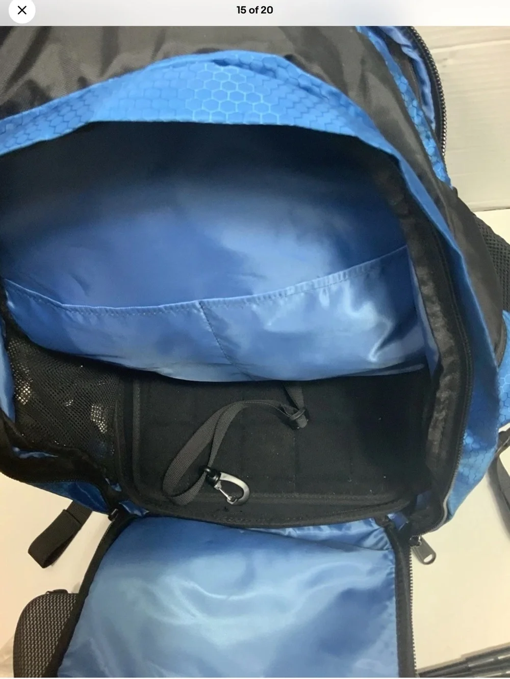 RoccoPet Pet Carrier Backpack Blue Black Hiking Travel Dog Cat Bag NWT Goggles⁠